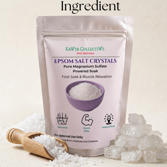 Epsom Bath Salt Crystals for Foot Soak & Muscle Relaxation | Pure Magnesium Sulfate | 200 Gram
