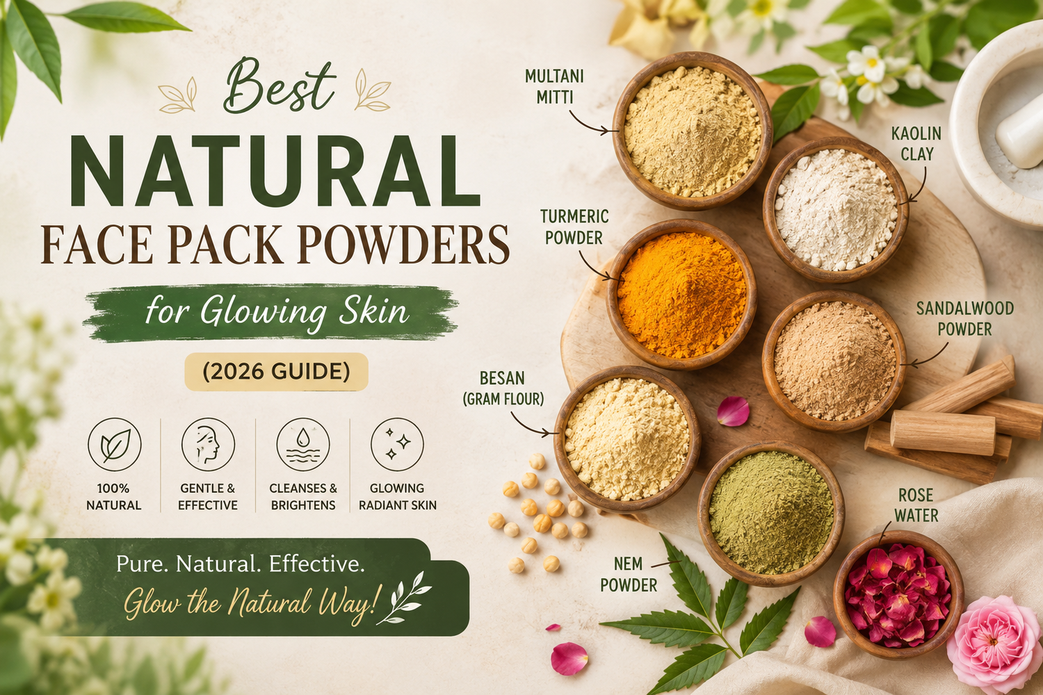 Best Natural Face Pack Powders for Glowing Skin (2026 Guide)