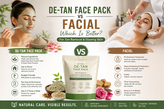 De-Tan Face Pack vs Facial: Which Is Better for Tan Removal and Glowing Skin?