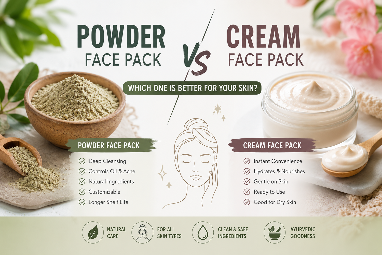Powder Face Pack vs Cream Face Pack: The Complete Guide