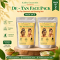 De-Tan Face Pack Powder for Tan Removal & Skin Brightening