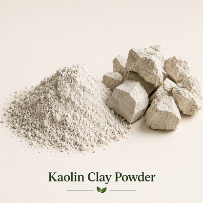 Kaolin Clay Powder for Oily Skin & Deep Pore Cleansing | Natural Face Mask Powder