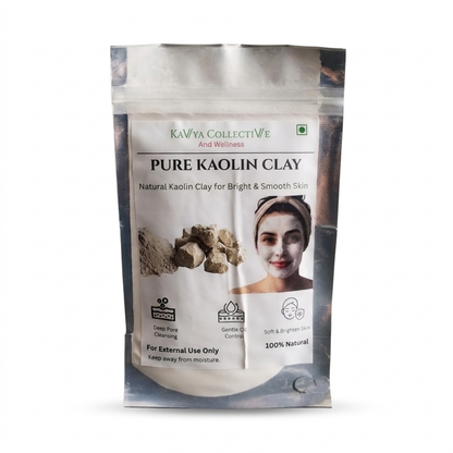 Kaolin Clay Powder for Oily Skin & Deep Pore Cleansing | Natural Face Mask Powder