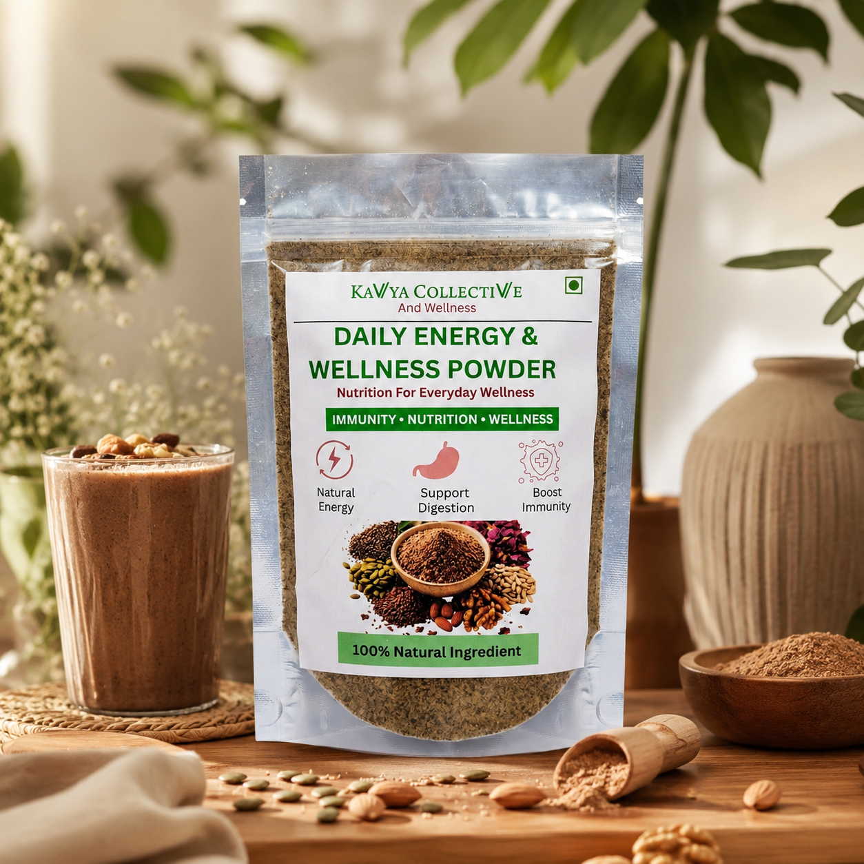 Kavya Collective Daily Seed Mix Powder for Energy, Immunity & Wellness
